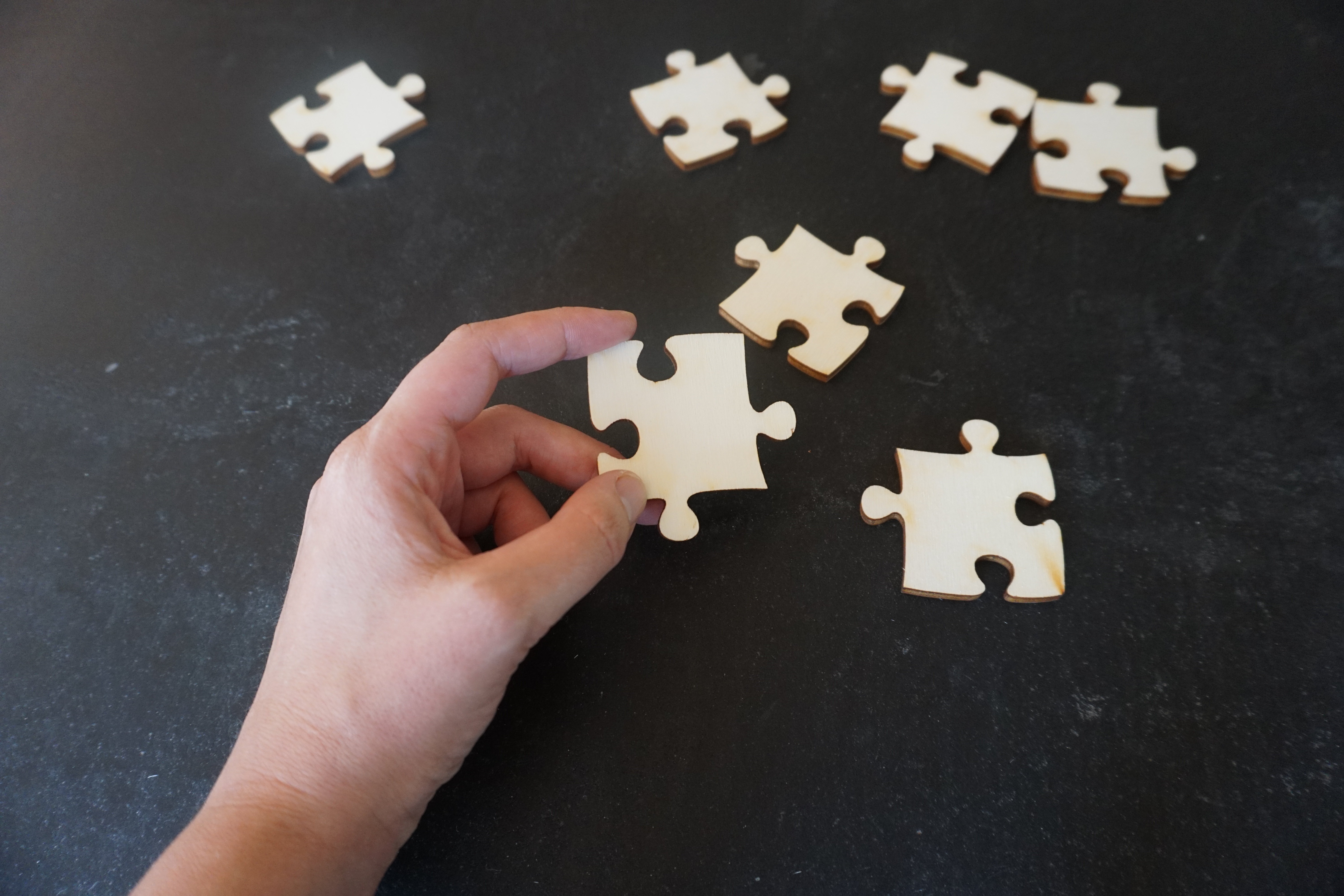 Verstreute Puzzleteile
